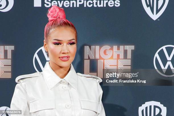 Shirin David attends the premiere of "Nightlife" at Zoo Palast on February 4, 2020 in Berlin, Germany.