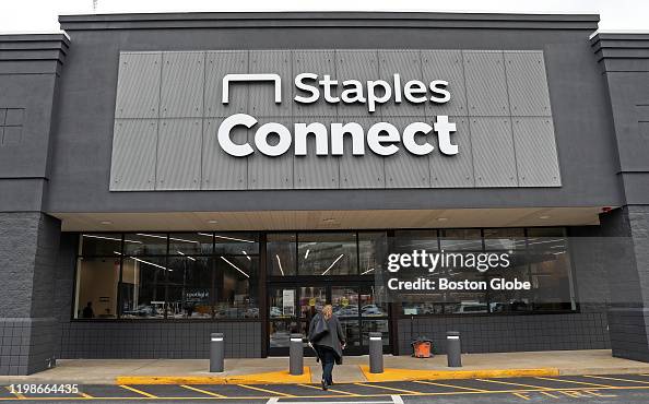 Staples Associate Connection Sign In A woman enters the Staples Connect store in Needham, MA on Jan. 28 ...
