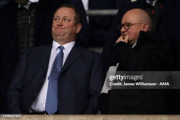 Newcastle United owner Mike Ashley during the FA Cup Fourth Round Replay match between Oxford United and Newcastle United at Kassam Stadium on...