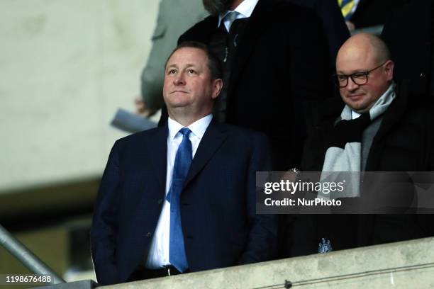 Newcastle owner Mike Ashley attends the FA Cup Fourth Round replay between Oxford United and Newcastle United at the Kassam Stadium, Oxford on...