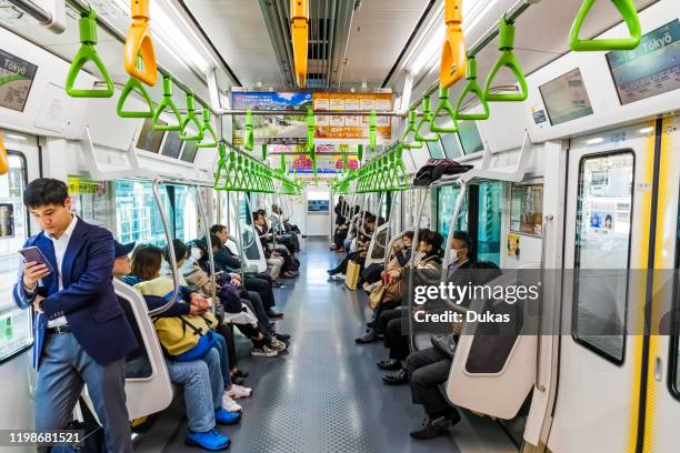 Japan, Honshu, Tokyo, Yamonote Line, Interior of Train Carriage, 30076219.