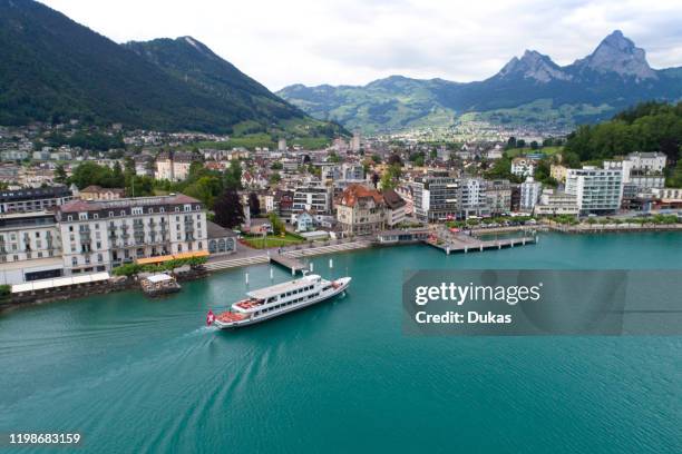 Aerial photo Brunnen SZ am Vierwaldstattersee.