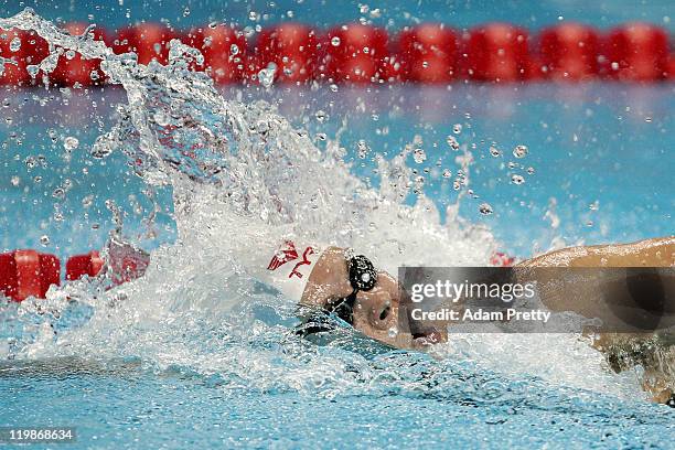 Lotte Friis of Denmark competes in the Women's 1500m Freestyle Final during Day Eleven of the 14th FINA World Championships at the Oriental Sports...