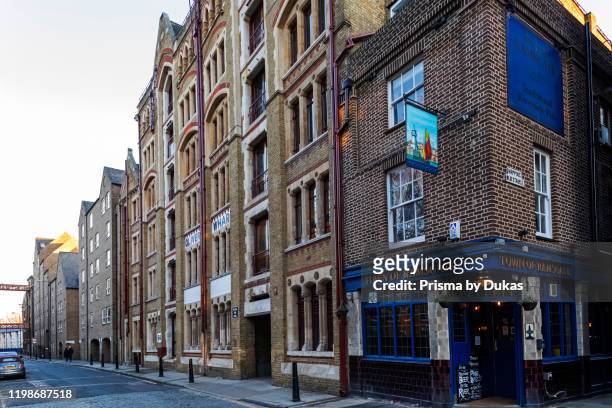 England, London, Wapping, Wapping High Street, Residential Wharf Buildings and Town of Ramsgate Pub, 30075687.