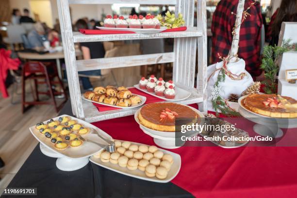 Dessert display during Christmas day brunch at the LOT restaurant in San Ramon, California, December 25, 2019.