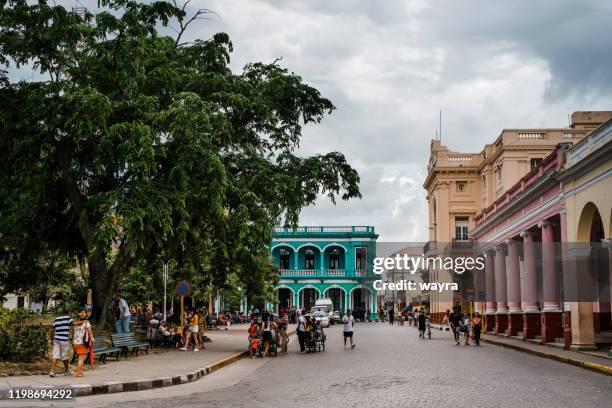 visitors in the leoncio vidal park of santa clara, villa clara province, cuba - santa clara cuba stock pictures, royalty-free photos & images