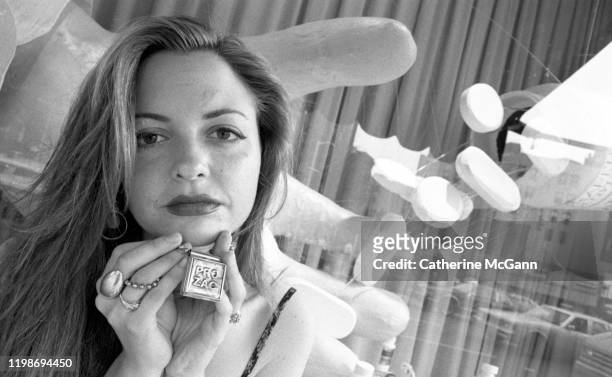 Author/Lawyer/Writer Elizabeth Wurtzel poses for a portrait in Greenwich Village in September of 1994. She is best known for her book, "Prozac...