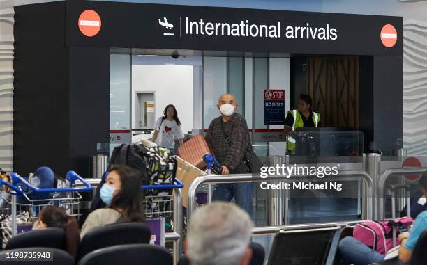 General view of passengers arriving at Auckland International Airport on February 5, 2020 in Auckland, New Zealand. Flight NZ1942 departed Wuhan on...