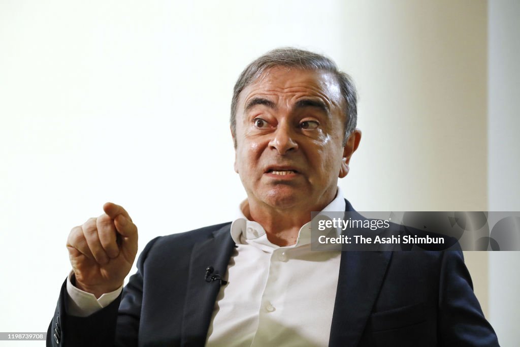 Former Nissan Motor CEO Carlos Ghosn Group Interview