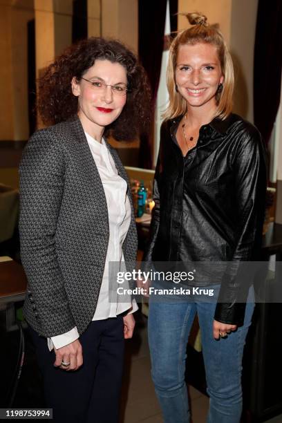 Tina Mueller and Lea-Sophie Cramer during the Douglas Beauty Lunch x Augustinus Bader at Gaertnerei Berlin on February 5, 2020 in Berlin, Germany.