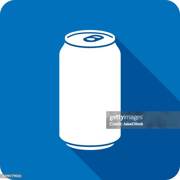 soda icon silhouette - tin can stock illustrations