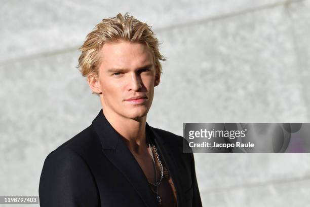 Cody Simpson attends the Emporio Armani fashion show on January 11, 2020 in Milan, Italy.