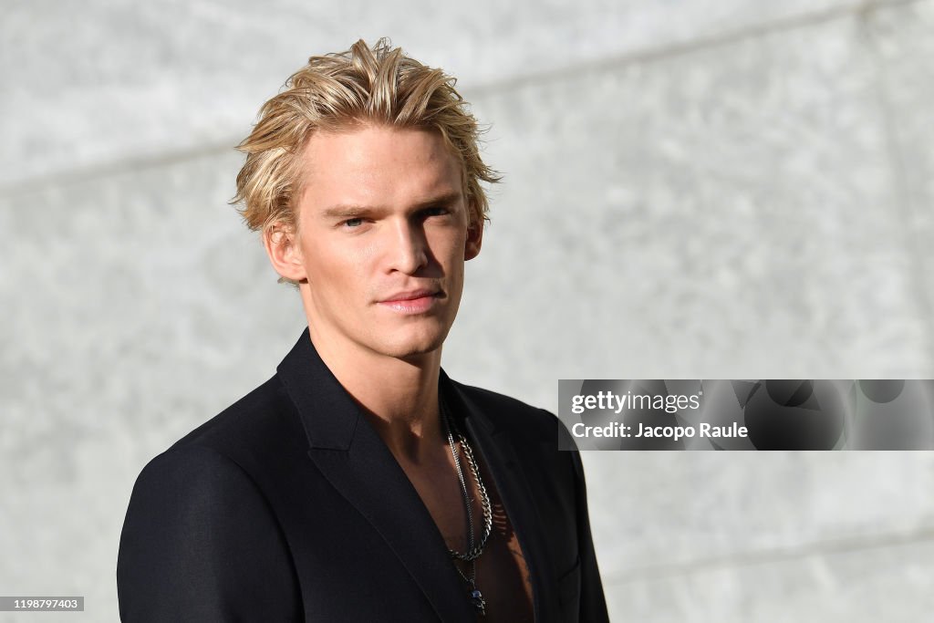 Cody Simpson attends the Emporio Armani fashion show on January 11