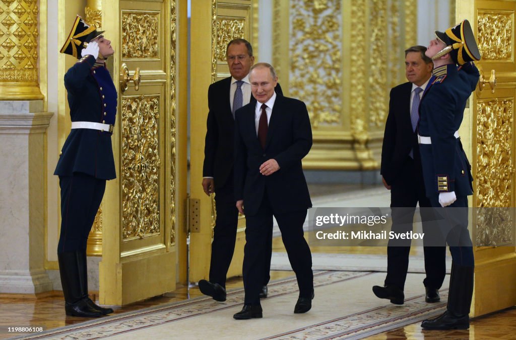 Russian President Vladimir Putin Receives Foreign Ambassadors At The Kremlin