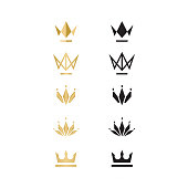 Unique Crown logo, illustration, vector
