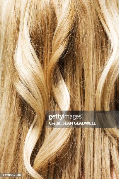 blonde hair - women haircare stock-fotos und bilder