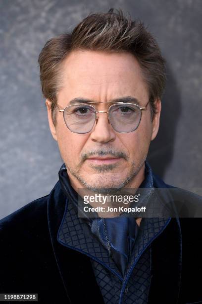 Robert Downey Jr. Attends the Premiere of Universal Pictures' "Dolittle" at Regency Village Theatre on January 11, 2020 in Westwood, California.