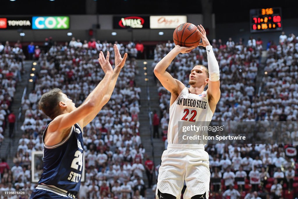 COLLEGE BASKETBALL: FEB 01 Utah State at San Diego State