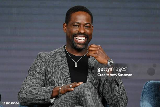Sterling K. Brown of "This Is Us" speak during the NBCUniversal segment of the 2020 Winter TCA Press Tour at The Langham Huntington, Pasadena on...