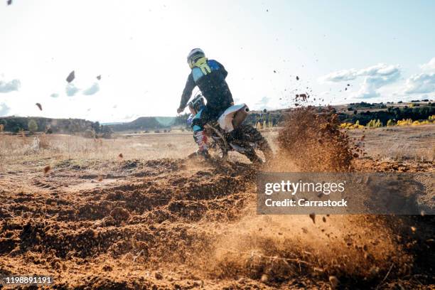 close-up motocross wheels riding a motorcycle. - motorcross stock pictures, royalty-free photos & images