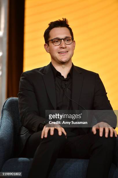 Executive producer Dan Levy of "Indebted" speaks during the NBCUniversal segment of the 2020 Winter TCA Press Tour at The Langham Huntington,...