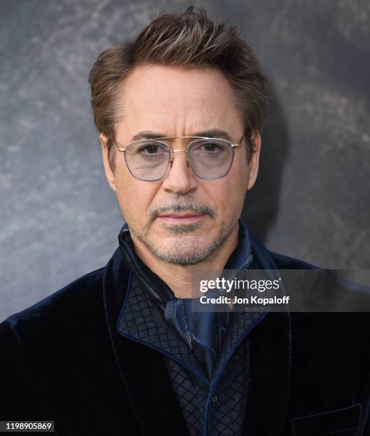 Robert Downey Jr. Attends the premiere of Universal Pictures' "Dolittle" at Regency Village Theatre on January 11, 2020 in Westwood, California.