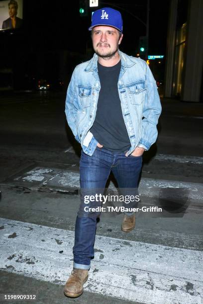 Josh Hutcherson is seen on February 06, 2020 in Los Angeles, California.