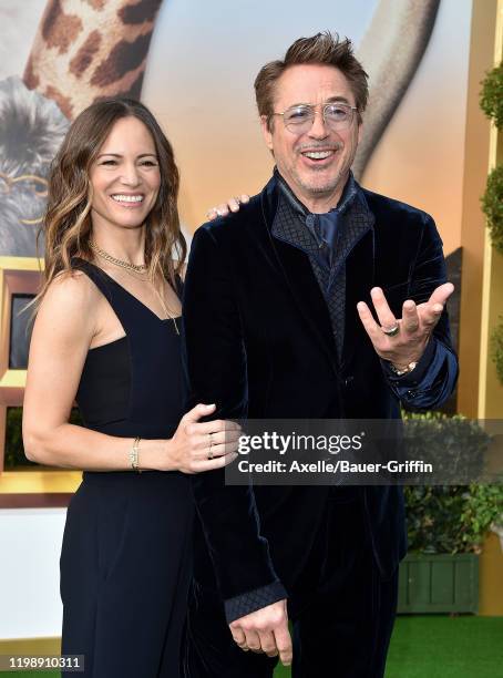 Susan Downey and Robert Downey Jr. Attend the premiere of Universal Pictures' "Dolittle" at Regency Village Theatre on January 11, 2020 in Westwood,...