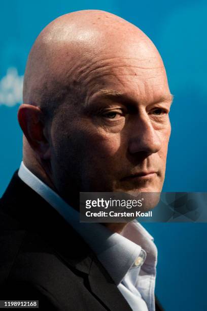 Newly elected Prime Minister of Thuringia Thomas Kemmerich, of the Free Democratic Party (FDP, speaks during a press conference on February 6, 2020...