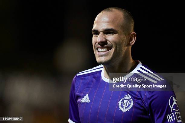 Sandro Ramirez of Real Valladolid looks on during the Copa Del Rey first round match between Marbella FC and Real Valladolid at Municipal de Marbella...