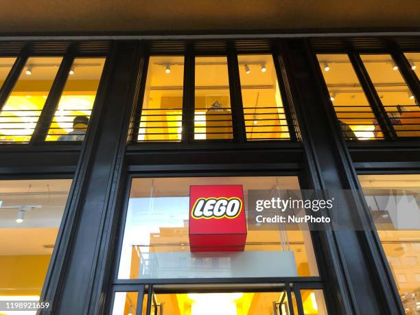 General view of Lego store in San Babila square, Milan, Italy, on February 6, 2020.