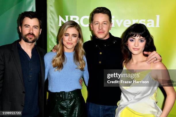 Matt Long, Melissa Roxburgh, Josh Dallas and Luna Blaise attends the 2020 NBCUniversal Winter Press Tour 45 at The Langham Huntington, Pasadena on...