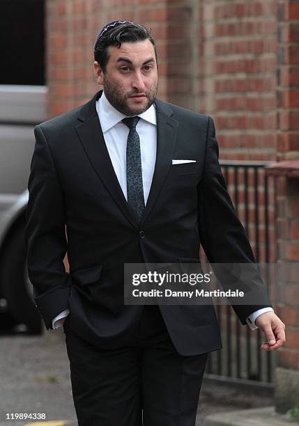 Alex Winehouse, Amy's brother attends the wake of singer Amy Winehouse at Southgate Centre For Judaism on July 26, 2011 in London, England.