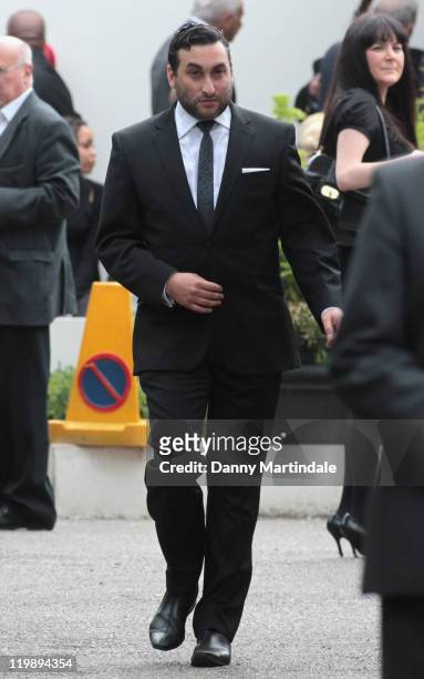 Alex Winehouse, Amy's brother attends the wake of singer Amy Winehouse at Southgate Centre For Judaism on July 26, 2011 in London, England.