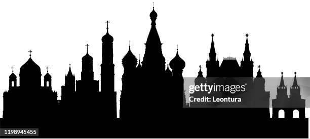 moscow (all buildings are complete and moveable) - moscou stock illustrations