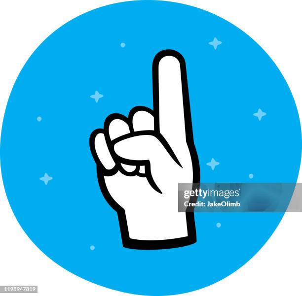 519 Number One Finger Sign High Res Illustrations - Getty Images