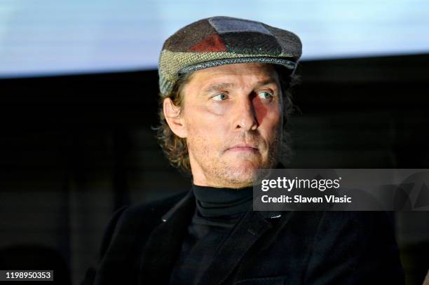 Matthew McConaughey speaks onstage during the Special NY Screening of "The Gentlemen" at the Alamo Drafthouse on January 11, 2020 in New York City.