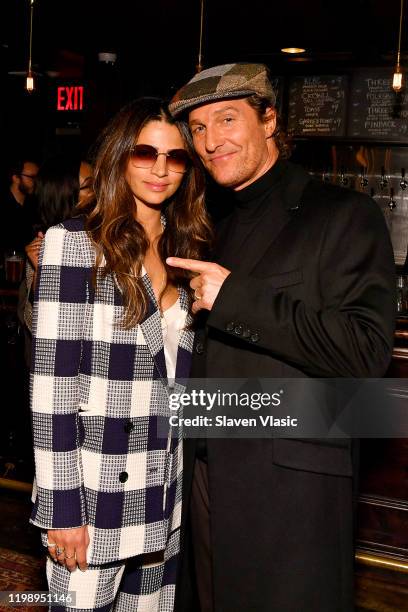 Camila Alves and Matthew McConaughey attend the Special NY Screening of "The Gentlemen" at the Alamo Drafthouse on January 11, 2020 in New York City.