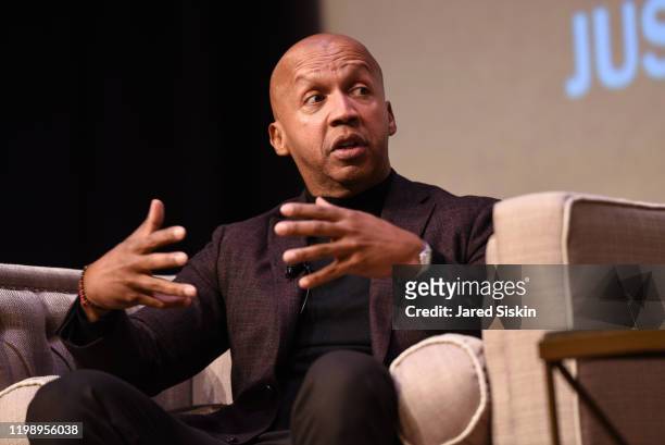 Author Bryan Stevenson attends the "Just Mercy" DC Screening at National Museum Of African American History & Culture on January 11, 2020 in...