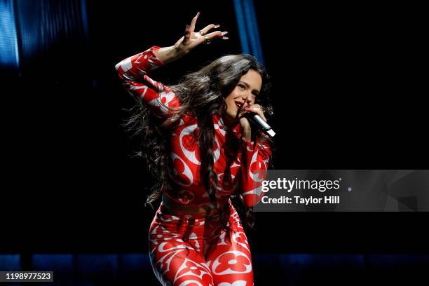 Rosalia performs during Mega 96.3 FM's Calibash 2020 at Staples Center on January 11, 2020 in Los Angeles, California.