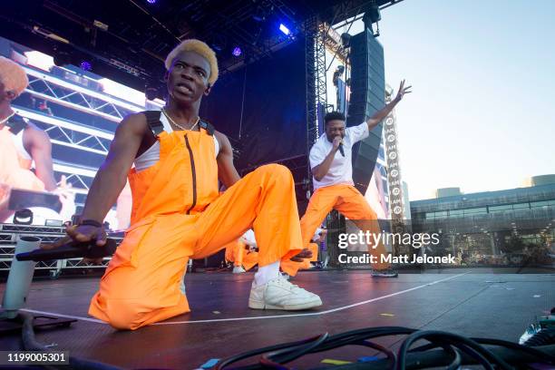 Merlyn Wood of Brockhampton performs on stage at FOMO Festival 2020 on January 12, 2020 in Melbourne, Australia.