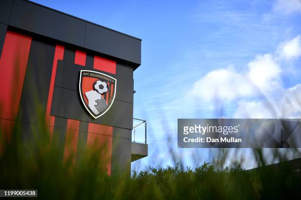 General view outside the stadium prior to the Premier League match between AFC Bournemouth and Watford FC at Vitality Stadium on January 12, 2020 in...
