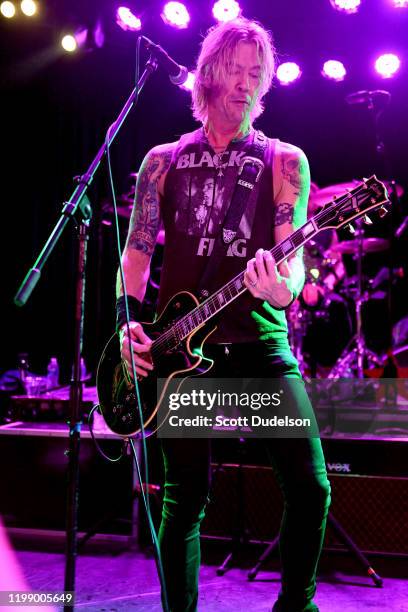 Musician Duff McKagan, founding member of Guns N' Roses, performs onstage during the Gates of the West concert celebrating the 40th Anniversary of...