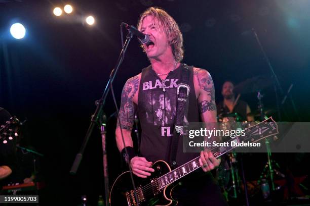Musician Duff McKagan, founding member of Guns N' Roses, performs onstage during the Gates of the West concert celebrating the 40th Anniversary of...