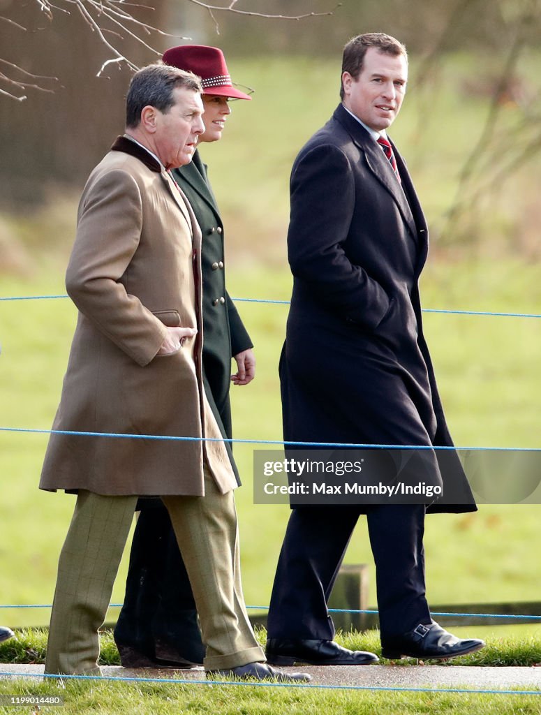 Queen Attends Sunday Church in Sandringham