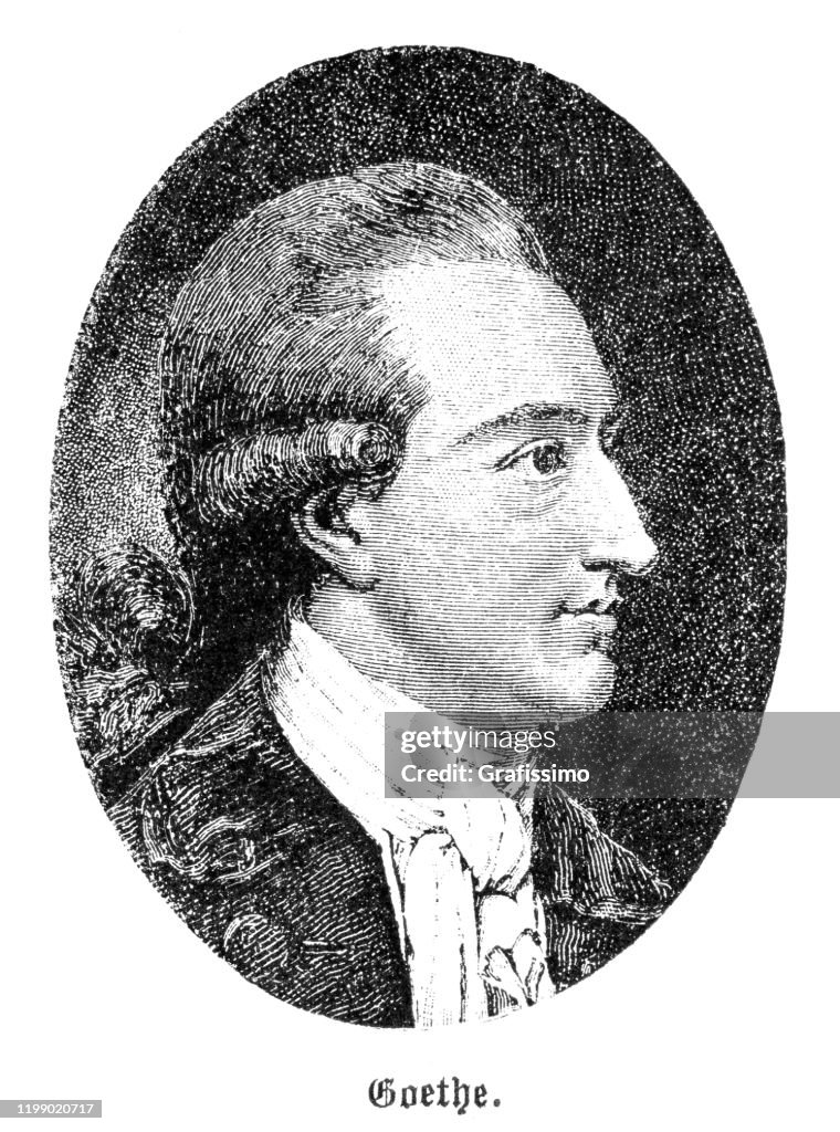 German Philosopher Johann Wolgang Von Goethe Portrait High-Res Vector ...