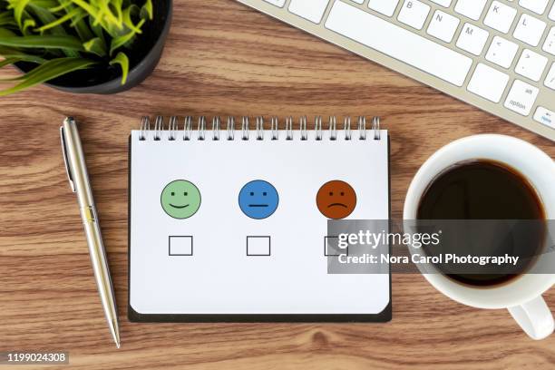 survey feedback - election results stock-fotos und bilder