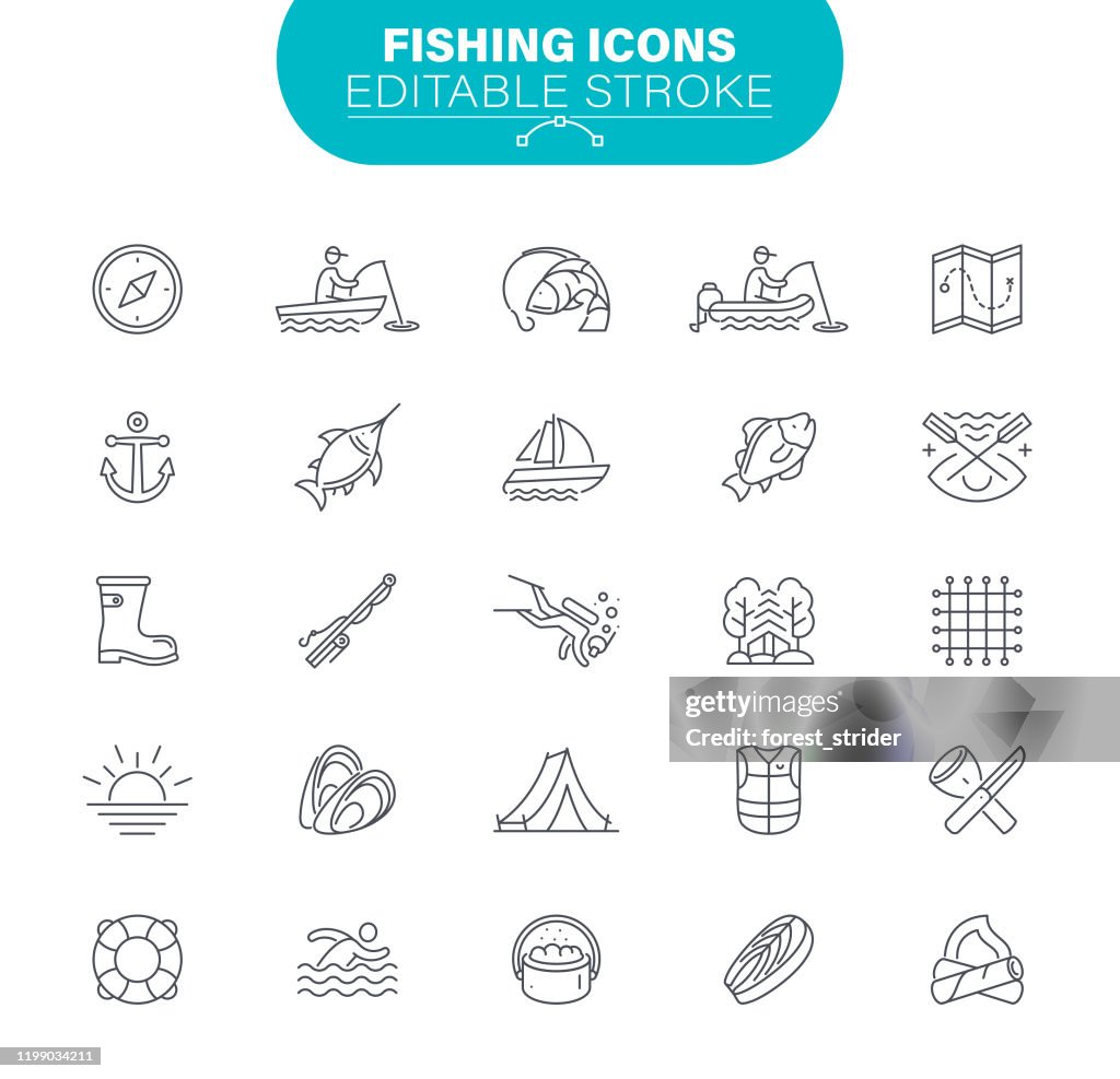 Iconos de pesca