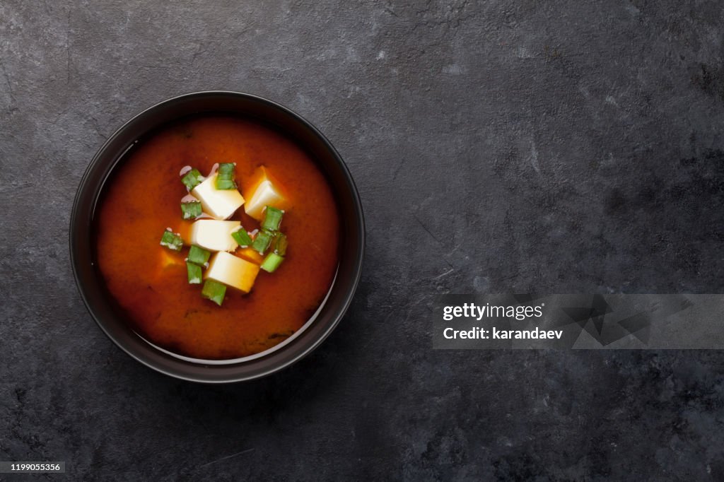Miso soup traditional japanese soup