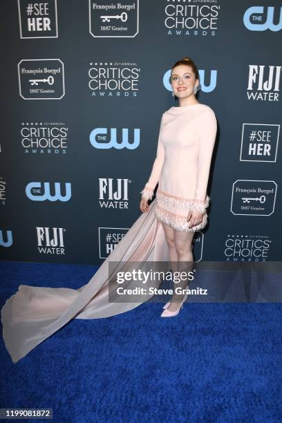 Kennedy McMann attends the 25th Annual Critics' Choice Awards at Barker Hangar on January 12, 2020 in Santa Monica, California.